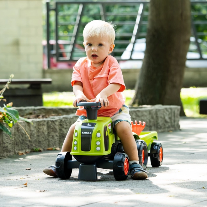 Falk otroški traktor Claas 470 Arion zelen z prikolico in kompletom za pesek