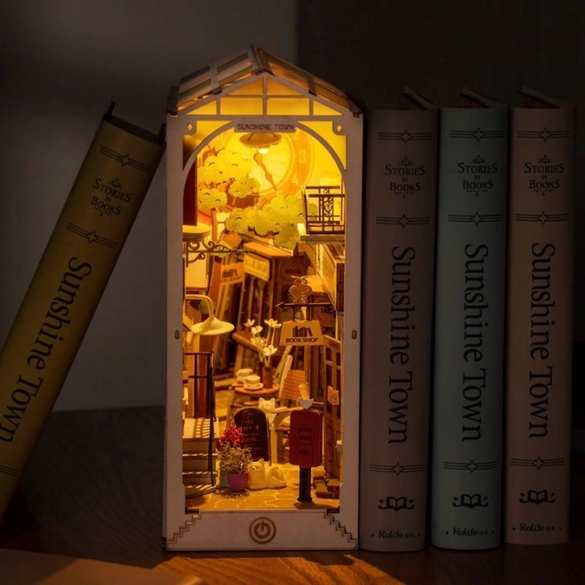 Knjižni podpornik Sončno mesto z LED osvetlitvijo 3D model
