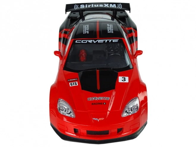 Športni dirkalni RC avto 1:18 Corvette C6.R rdeč 2.4G z osvetlitvijo