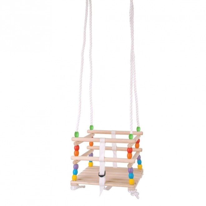 Bigjigs Toys Lesena obesanka z biseri