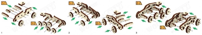 Lesene 3D sestavljanke mini set športnih avtomobilov