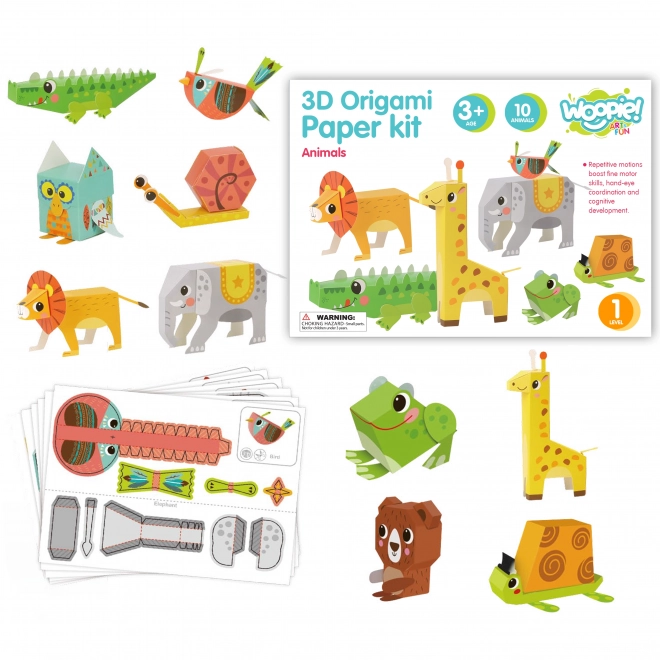Woopie art&fun ustvarjalni set origami 3D živali