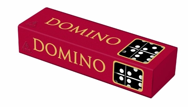 Domino družabna igra les 28 kos v škatlici 15,5x3,5x5cm