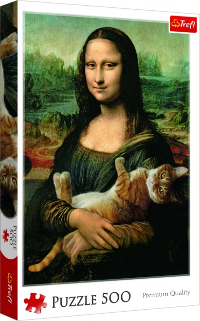 Uganka Mona Lisa z mačko Mruček, 500 kosov