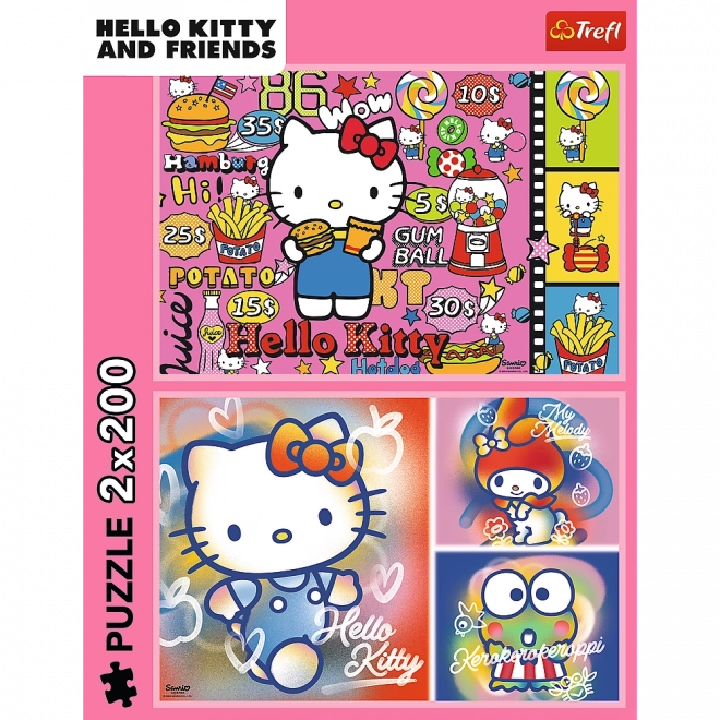Sestavljanka 2x200 Hello Kitty in prijatelji