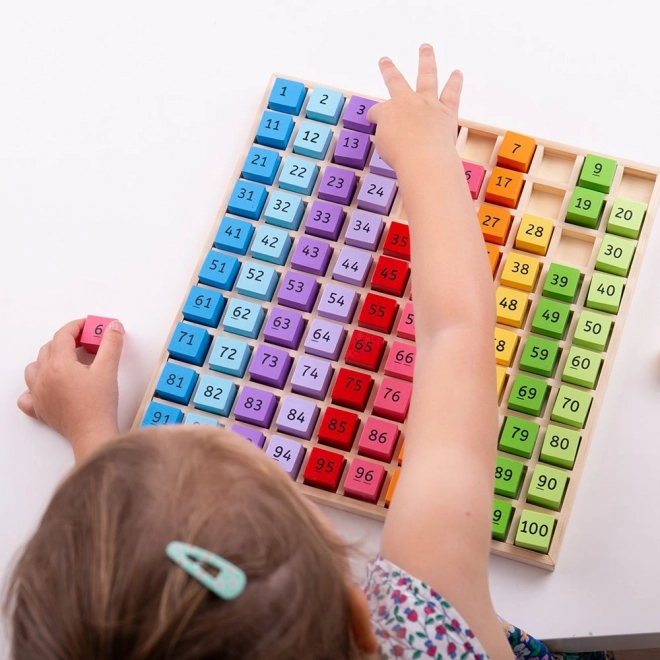 Izobraževalna igrača Bigjigs Toys – Lesene številke v zaboju