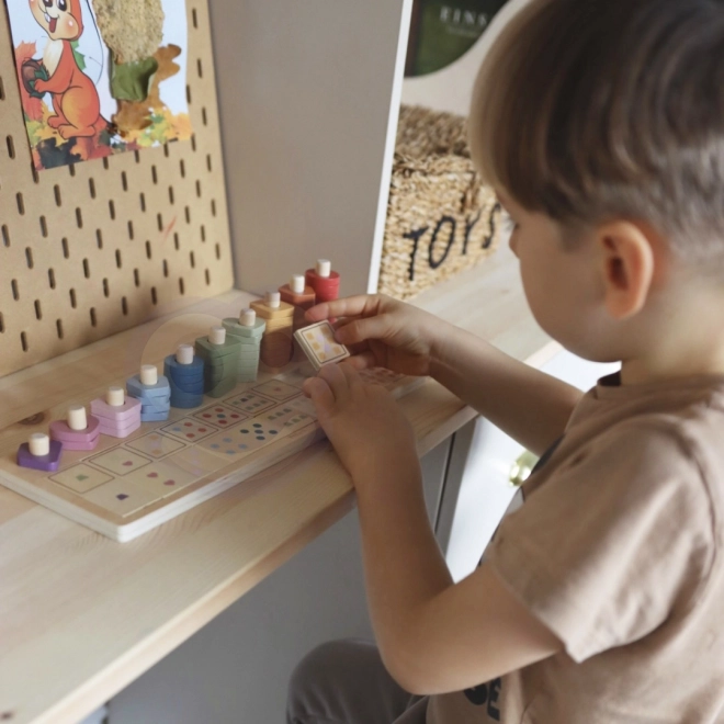 Leseno abacus in sortirna igrača Montessori od PolarB