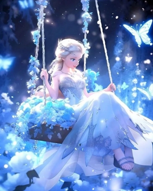 Diamantno slikanje Elsa na gugalnici