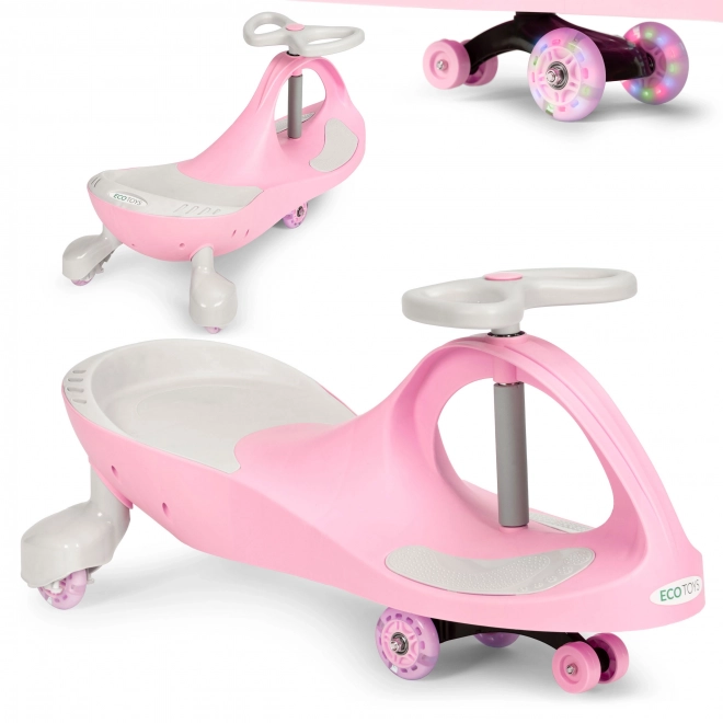 Vozilo s LED kolesi roza ECOTOYS