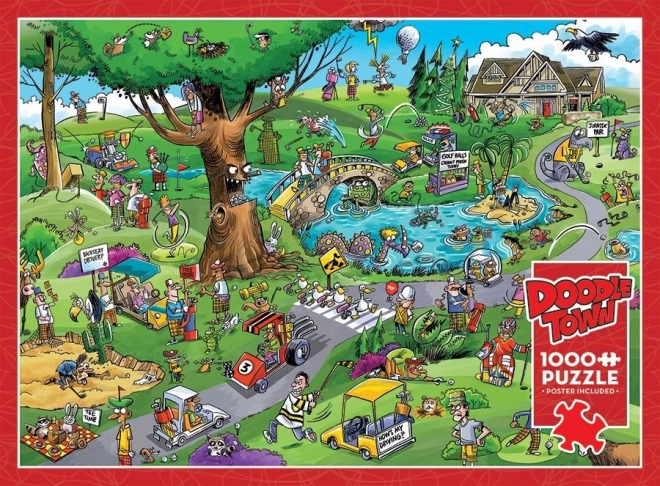 Sestavljanka DoodleTown: Tipični golf 1000 kosov