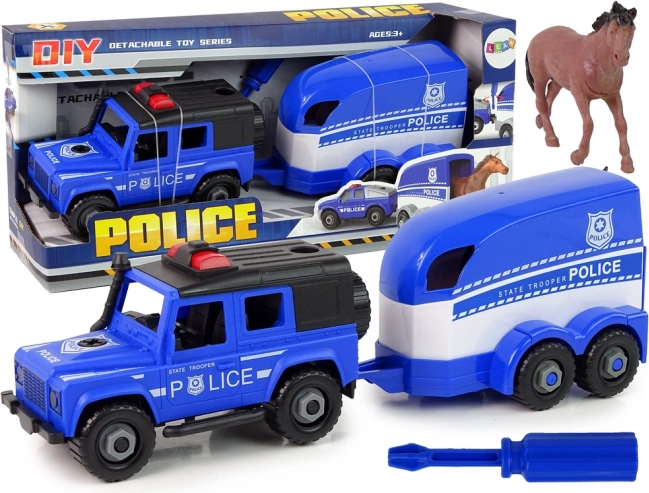 Policijski terenski avto s prikolico za konja DIY