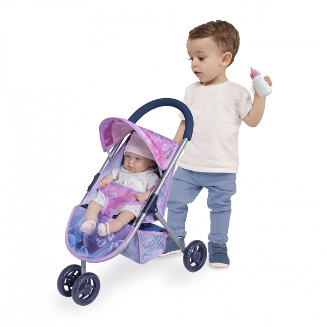 DeCuevas 90276 Športni voziček za punčke trikolesni Magic Bubble 2024 - 55 cm