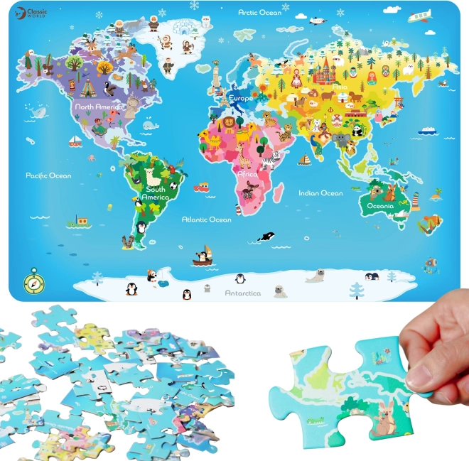 Klasične svetovne puzzle – zemljevid sveta