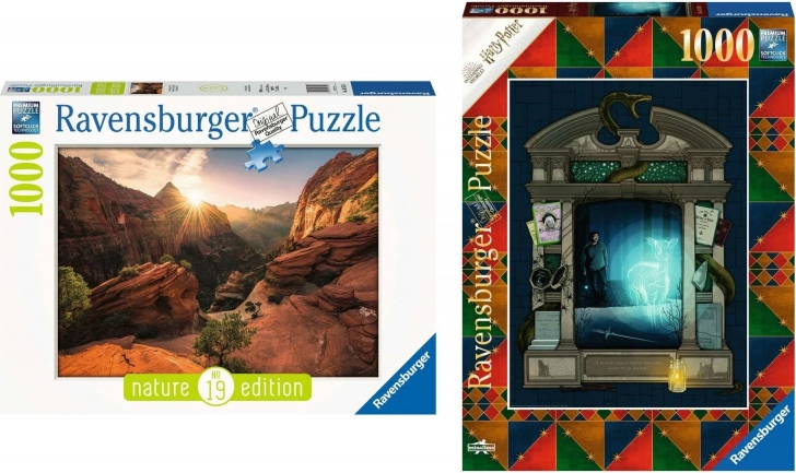 Ravensburger sestavljanka 2×1000 kosov s tehnologijo SoftClick