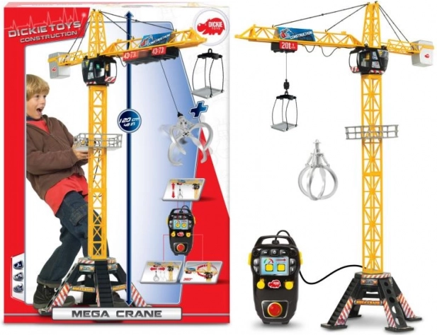 Otroški žerjav Mega Crane 120 cm z žičnim daljinskim upravljanjem