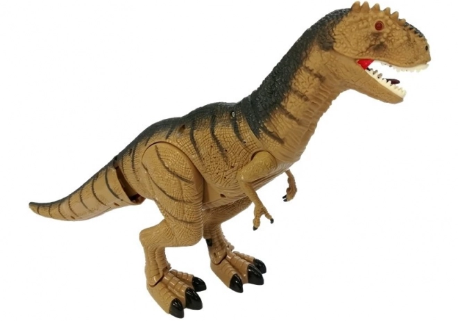 Tyranozaver dinozaver se premika rjove in se osvetli