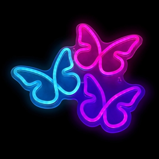 2Kids Toys LED neon svetilka metulji za obešanje