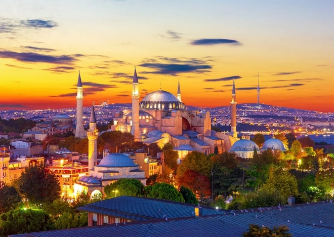 Sestavljanka ENJOY Hagia Sofija ob sončnem zahodu, Istanbul, 1000 koščkov