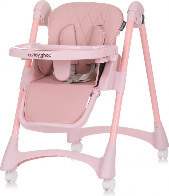 CHIPOLINO otroški stolček za hranjenje Candy Shop Flamingo