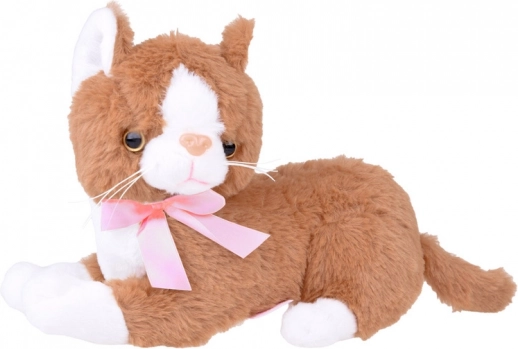 plišasta mačka Flico z rožnatim trakom 34 cm