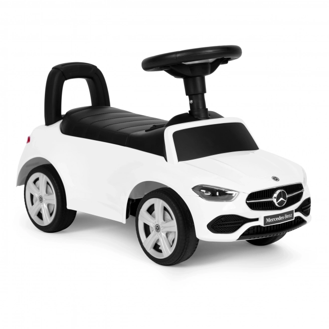 Otroški avto Mercedes C RAZRED interaktivni volan bele barve