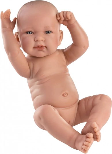 Llorens 73802 NEW BORN DEKLICA - realistična punčka dojenček s celo vinilnim telesom - 40 cm