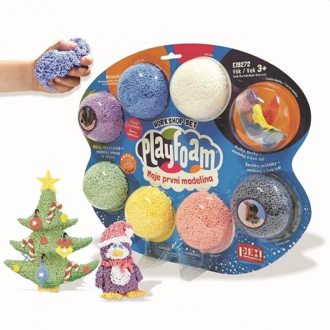 PlayFoam4 Modelina/Plastelina kroglična z dodatki 7 barv