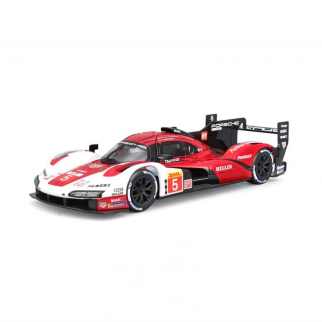 Bburago 1:24 Racing - Porsche 963 - Bel/Rdeč #5