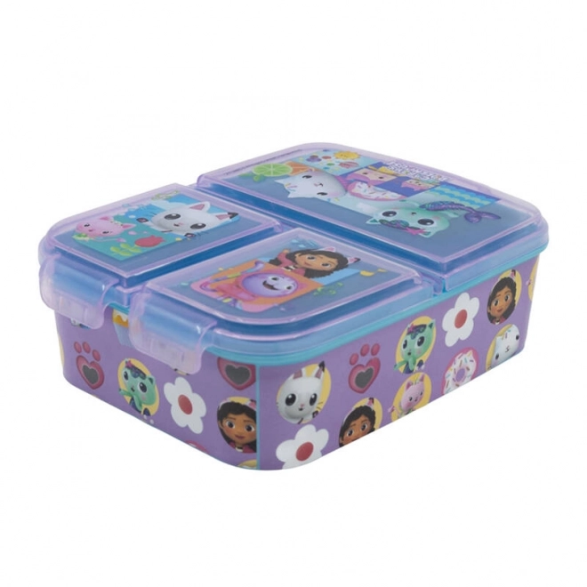 Škatla za kosilo za otroke STOR 21220 3 predelki Gabby's Dollhouse (vijolična)