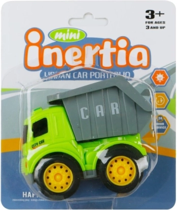 Mini gradbeni avtomobilček s zagonom na vztrajnik