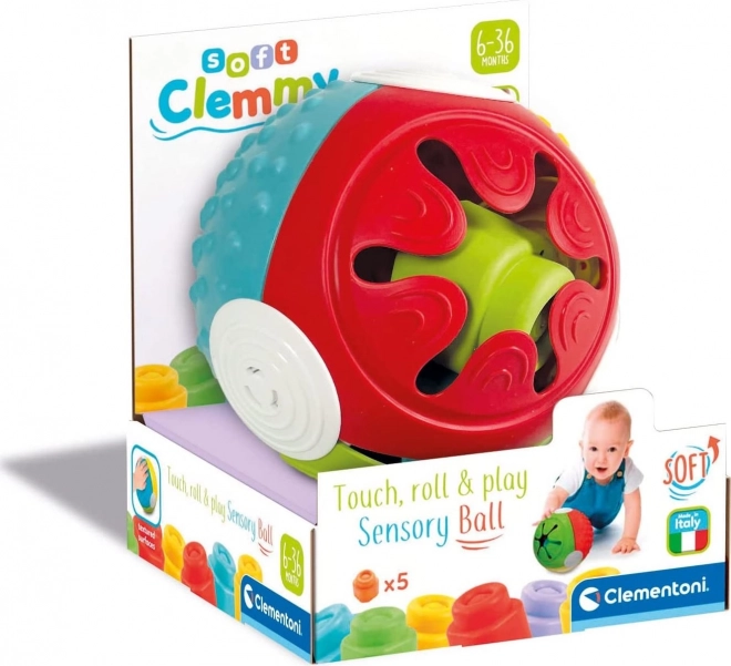 CLEMENTONI SOFT CLEMMY Senzorična žoga z kockami