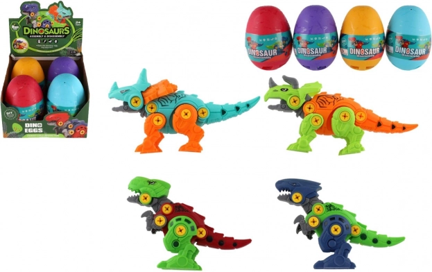 vijačni dinozaver v jajcu 15 cm – konstrukcijska igrača za otroke