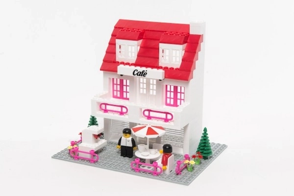 Gradbeni set Cheva 18 Slaščičarna plast 215kom v vedru 17x22x17cm