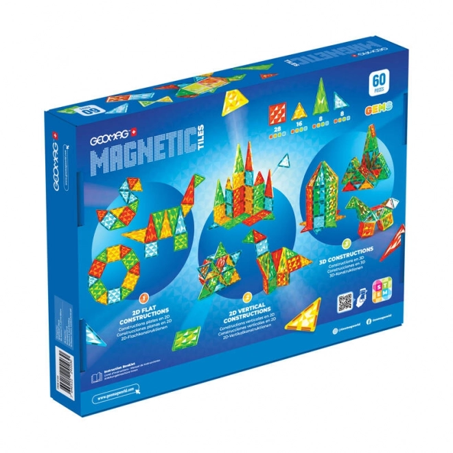 Geomag Gems 60 magnetnih ploščic