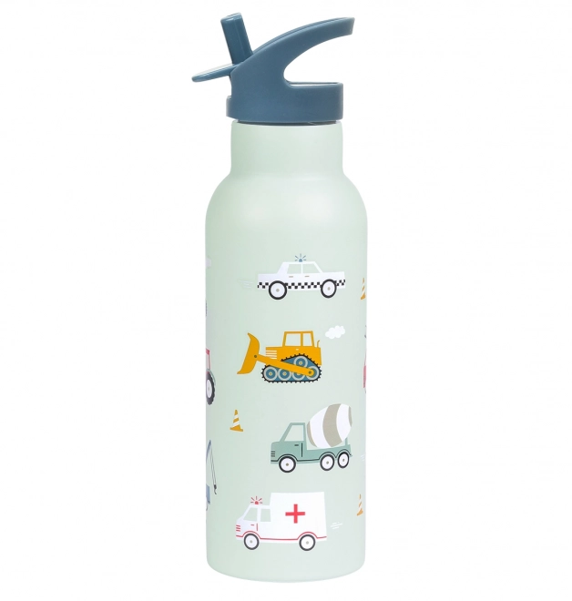 A Little Lovely Company Nerjaveča steklenica za pitje 500 ml – Vozidla