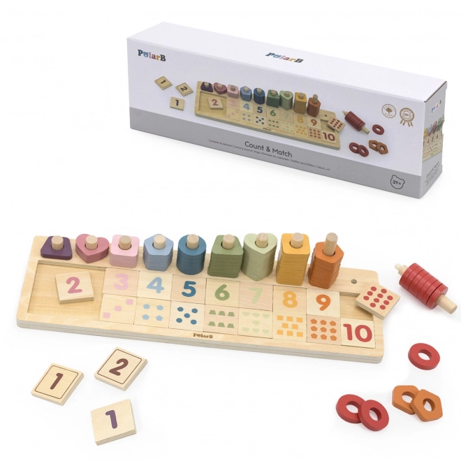 Leseno abacus in sortirna igrača Montessori od PolarB