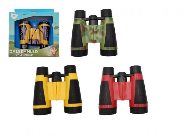 Plastični daljnogled 9cm 3 barve v škatli 16x19x5cm