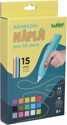 Nadomestni vložki za 3D pero WIKY – komplet 15 barv (3 m)