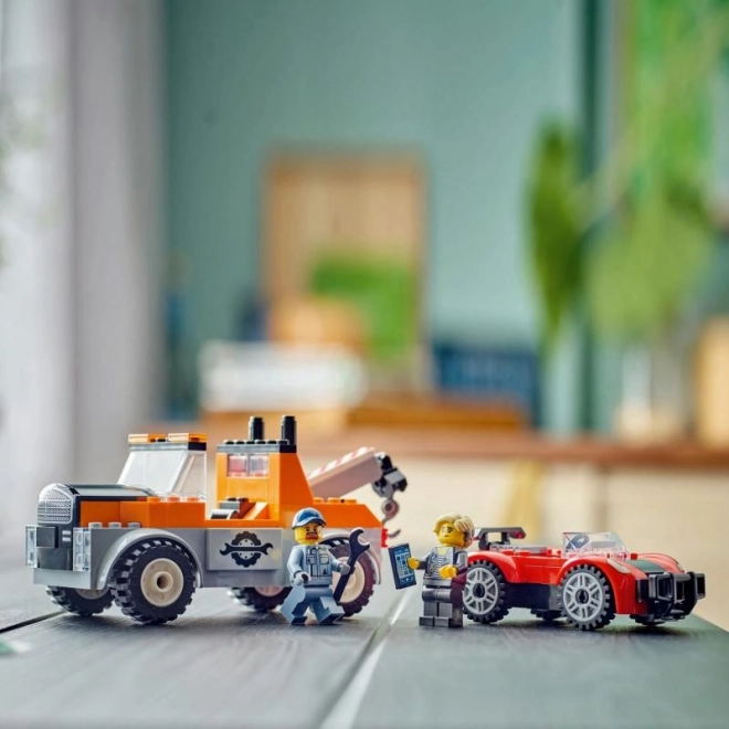 LEGO City 60435 Vlečno vozilo in popravilo športnega avtomobila