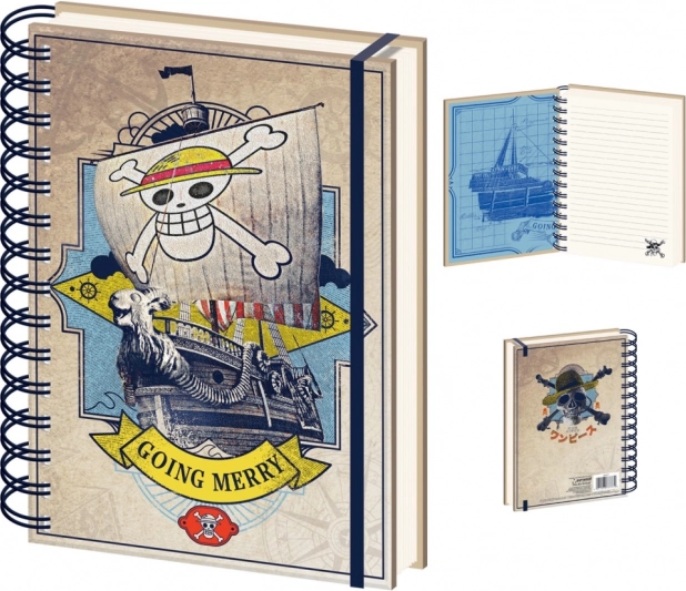 Blok s spiralno vezavo z motivom One Piece