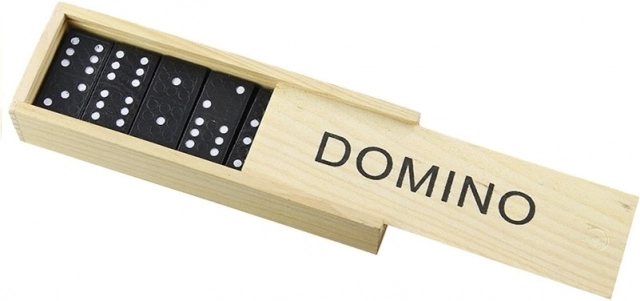 Domine v leseni škatlici – 28 ploščic