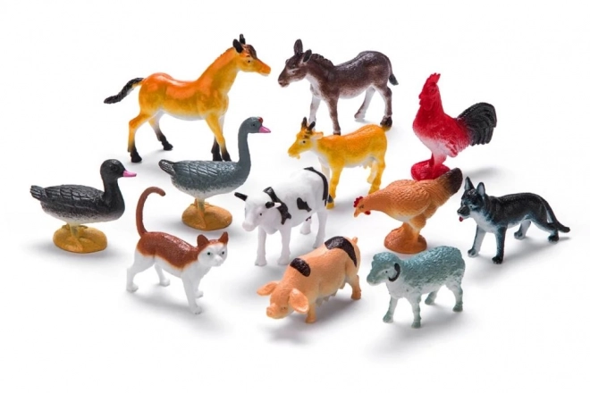 FAUNICA Živali na kmetiji - set 12 figuric