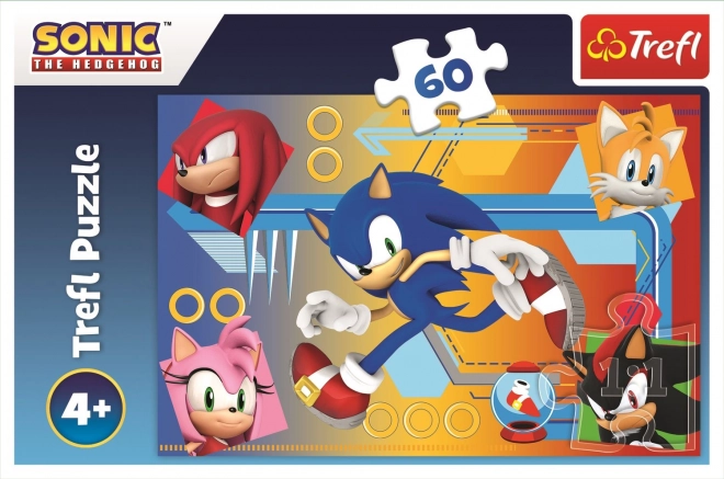 Sestavljanka Sonic 60 delov Sonic v akciji