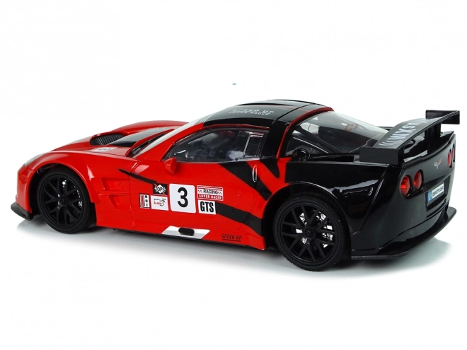 Športni dirkalni RC avto 1:18 Corvette C6.R rdeč 2.4G z osvetlitvijo