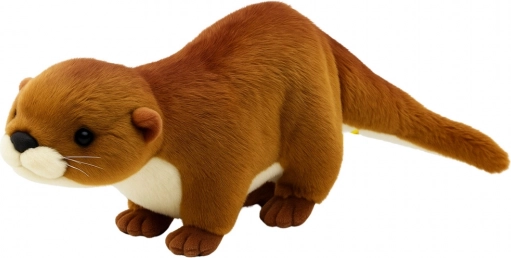 Cartasta plišasta vidra rjavo-bela 50 cm