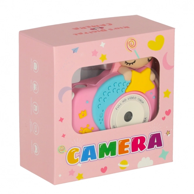 Rožnati digitalni fotoaparat za otroke