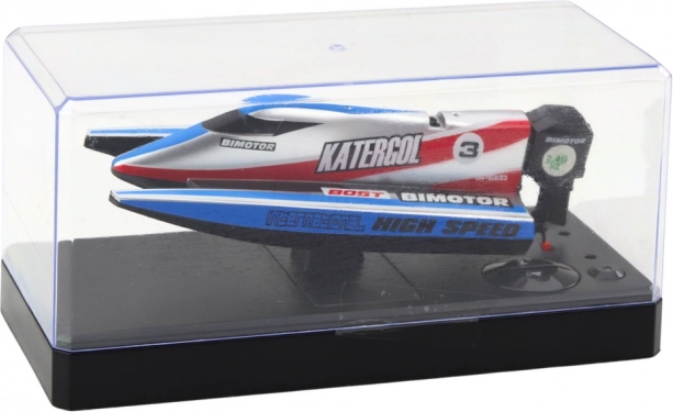 Daljinsko vodeni motoriziran čoln modro-srebrn 14 cm