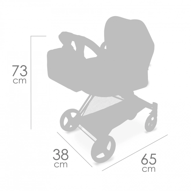 DeCuevas 81777 Zložljiv voziček za punčke 3 v 1 z nahrbtnikom CITY X 2024 - 73 cm