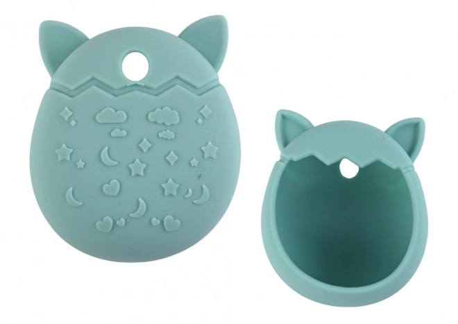 Silikonski etui za Tamagotchi z mačjim dizajnom in turkiznim odtenkom