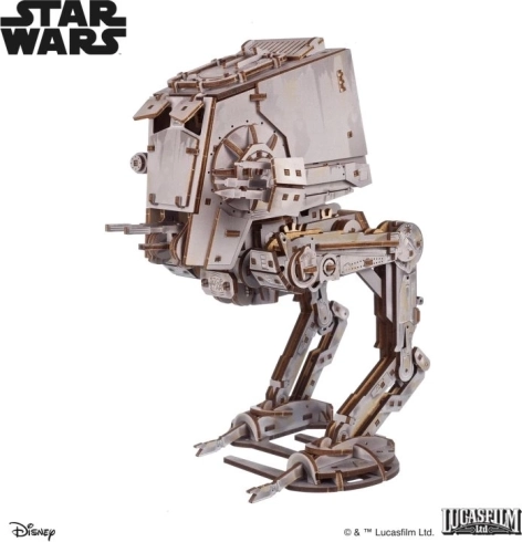 Ugears 3D lesena mehanska sestavljanka AT-ST sprehajalnik STAR WARS 1:36